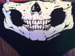 I got this Total Skull mask at a Rob Zombie show.