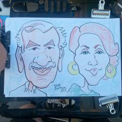 Drawing caricatures at Dairy Delight! (at Dairy Delight Ice Cream)