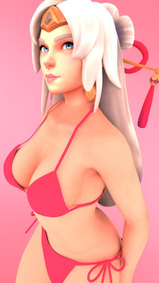 geckoscave: Lian Bikini Render Deviantart 4k Patreon after woking on Lian i saw that she has a really cute body but i believe Cassie has bigger boobs, i really haven’t compared but that’s what i saw when editing the models. 