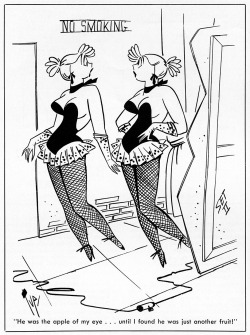Burlesk cartoon by: Bob &ldquo;Tup&rdquo; Tupper..   