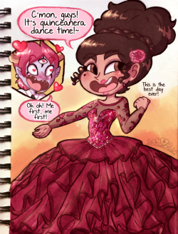 princesscallyie:   Anonymous said: Marco getting a quinceanera!!! Marco in a quinceanera dress!! Marco being the happiest she’s ever been after her quinceanera because she can finally be who she is!! Can you imagine!!! (Sorry I’m in a big trans Marco