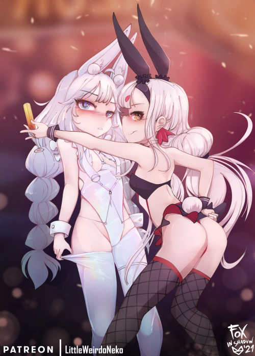Double bunny overdose in Azur Lane 🐰🐰🐰These two bunnies were made as a bonus back in September, but I also made some additional edits for Le Malin later, and you can see those early at https://www.patreon.com/littleweirdonekoIf however you&rsquo;d
