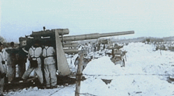 brimt43:    German Flak 88 anti aircraft/anti tank guns. Commonly known as the eighty-eighty (or acht-acht in German).   