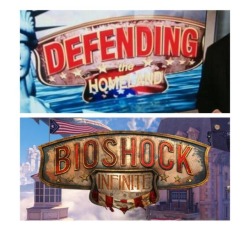 Either whoever designed the logo for this Fox News segment really hates Fox News, or the network looked at the world of Bioshock Infinite and went “Yes. Yes, this is how the world should be.”  Hoping for the former, betting on the latter.