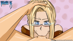   Quistis Trepe from Final Fantasy VIII teaching how to make a blowjob to one of her &lsquo;Trepies&rsquo;.This image is a CG sample from a Final Fantasy Hentai fangame that we&rsquo;re working on.Patreon || BlogRegards.  