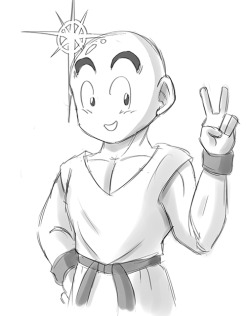   Anonymous asked funsexydragonball: Who is your favorite non-Saiya-jin character?    Krillin is my favorite (male) non-saiyan character.  
