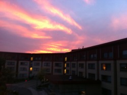alyssaemilie:  the sunset outside of my college dorm was so pretty last night.