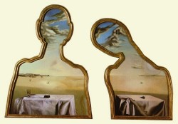 salvadordali-art:  A Couple with Their Heads Full of Clouds, 1936 Salvador Dali 