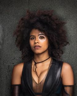 superheroesincolor:  Zazie Beetz as Domino in Deadpool 2 (2018)    “Directed by David Leitch (John Wick), Deadpool 2 is filming in Vancouver, British Columbia. Premiering June 1, 2018, the sequel will see the return of Ryan Reynolds as Deadpool, T.J.