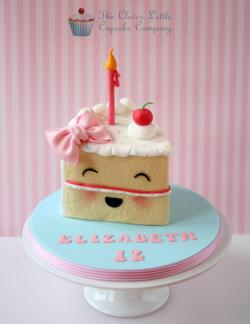 cakedecoratingtopcakes:  Birthday Cake Slice by The Clever Little Cupcake Company (Amanda Mumbray) …See the cake: http://cakesdecor.com/cakes/169207-birthday-cake-slice
