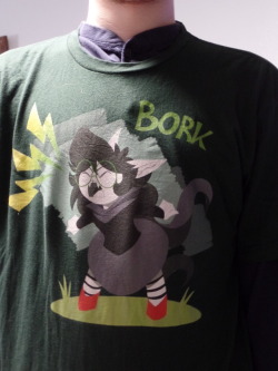 calumthetraveler:Pics from today:Finally got a chance to wear @aeritus ‘s BORK Shirt! It was a bit chilly, so I put it on over another shirt. Absolutely love it, though! Makes me smile every time I look at it. OH! And I was right. It DOES go well with