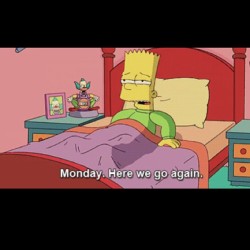 My Monday will be working 9 hours then a Sociology and Psychology test followed by cooking and cleaning at home. God, I need a house maid/hubby. #mondays #bartsimpson