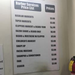 Barber school price list #theyrelearning (at American Barber Institute)