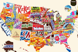 racefaker:  emophaase:  dream-boat-annie: sixpenceee: A graph of America’s favorite Halloween candies! Arizona, what the fuck.    Callout post for California  Boston has good taste! 