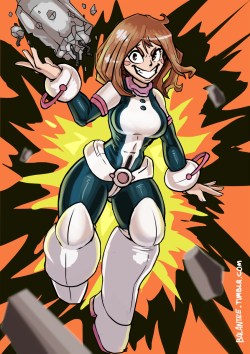 balantee:  Uraraka!! I’m just in love with this show! This was so much fun to draw 