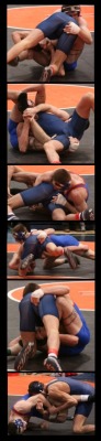 thestrappedjock:  Here’s another reason I love NCAA Wresting — and — why Wrestlers get a “BONER” during a match. 