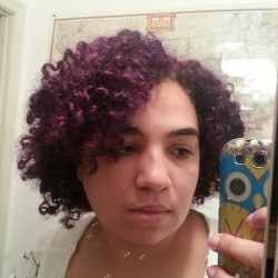 Good morning! I got the country behind me in my bathroom lol #purplehair #purple #usmaps #nyclesbians #nyc