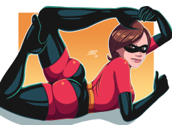 stretchnsin:  ELASTIGIRL | Helen Parr ! ♥Decided to draw my childhood waifu and this time kept it a bit more sfw while still keeping her thicc beautiful body! ♥ストレッチョ アンド シン ♥COMISSIONS ARE OPEN!