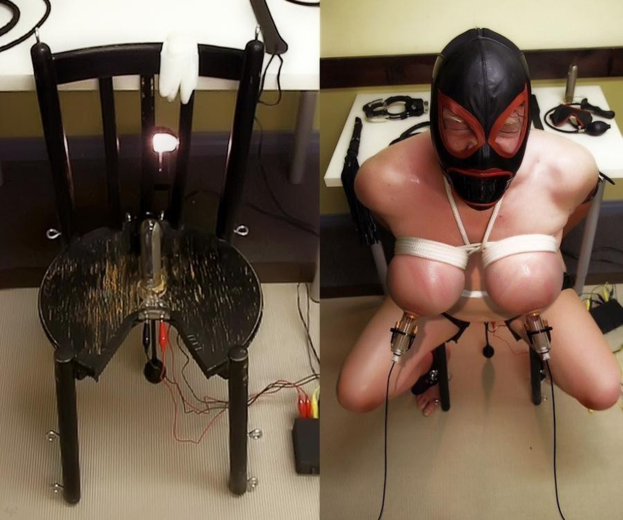 Electro bondage play