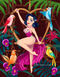 Dita Von Tiki! Inspired by my love of the Enchanted Tiki Room and Dita Von Teese.