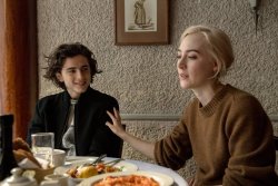 sweetimothee:  “Want to know what I call him?” Saoirse Ronan asked, pointing at Timothée Chalamet, who had just joined us at the table and was shrugging off his coat. “Pony,” the actress said, “Because he’ll come up to Greta and me and nuzzle