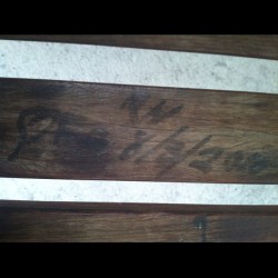 I sit at a train stop in my town and find this 💔 I used to be in love. #initials #date #trainstation #pastlove #really