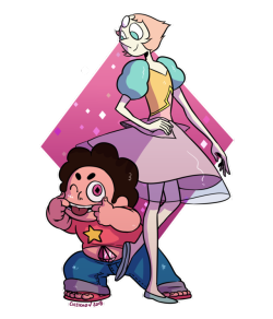 chekhovdraws:  I’ve seen a lot of Momswap stuff with Steven and Pearls recently! I really enjoy it, so I ended up drawing Steven Bluniverse…. and then thought “why stop there?” Here’s the whole entourage! Don’t think too hard about how it