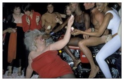 johnnyideaseed:  daveboogie:  Here is a pic of Grace Jones shoving cake into Divine’s mouth at what I believe was Grace’s 30th birthday party…you’re welcome!  It’s like “The Creation of Adam,” but relevant to my interests. 