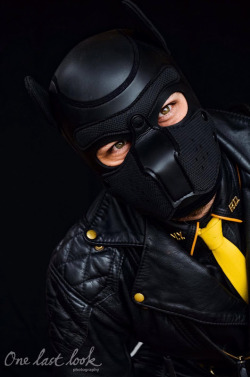 bearconcentrate:  Wow!!! My mate just has his neoprene dog hood arrive and did this quick photoshoot!Looks amazing… that is one hella sexy leather dog my friend!!!Love your gear @mrsleather   Woof!!!