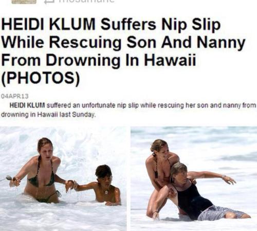 Heidi klum nipple slip