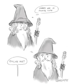 lomonte: Gandalf discovering hobbits this one is actually two years old but I never posted it, still funny tho 