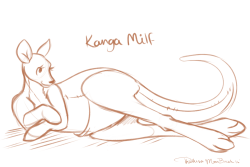 phathusa-moonbrush: Kanga Milf In an artist skype group, someone draw some adorable Kangas. They suggested I give her a shot. Growing up on Winnie the Pooh, I went for it. First drew he in the SFW pose all cute in innocent.  Infernalbeggar: &gt;not even