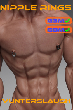 Vunter Slaush has some awesome new accessories for your Genesis 3 and Genesis 8 Males!  6 different left &amp; right nipple rings for G3M &amp; G8M. With 3 different shaders can apply on rings&hellip;Ready for Daz Studio 4.9 and up! Check that link for