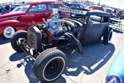 citizenzombieproductions:Model A Rat Rod Viva Las Vegas Rockabilly Weekend 2018 Rusted rat rod with a big block engine. Worthy of a salt flat and quite possibly a wasteland weekend.