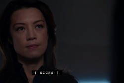 agents-of-frickle-frackle:  melinda may’s life in one caption 