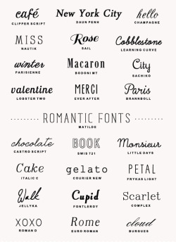 tearriffic:   (via 25 Romantic Fonts | a subtle revelry)  