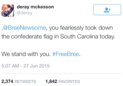 whitegirlsaintshit:  odinsblog:  Good news: Michael Moore has volunteered to pay Bree Newsome’s bail. Video of Bree Newsome removing the Confererate flag from the State House here  SHORTY HAD GEAR AND EVERYTHING! SHE TOO REAL