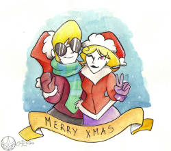 HS Artist Discodr’s Secret Santa for @cookiekat130 Hope you like it =DAlso it’s good to be back with watercolors