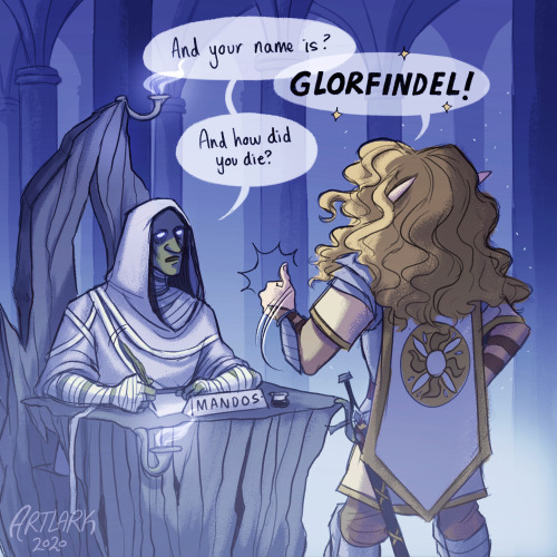 artlark:The Fall of Gondolin was… a busy day for Mandos.
