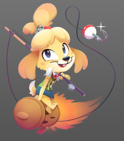 leahfuhrman:  The most requested character from you guys, the candy-colored face of Death itself: Isabelle.There’s  a lotta buzz about this pupper and her Murder Rod. Is it that bad in  PvP? The coms don’t spam it so I’ve had limited frustration