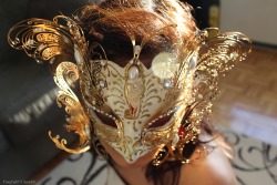 This is my favorite mask for “elegance” themed events.  Attendees that wear simpler masks indicate that they are primarily there to observe and do not prefer to have crowds during their scenes.  Attendees that wear opulent and flashy masks indicate