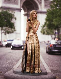 runwayandbeauty:  Irina Nikolaeva in Valentino Haute Couture for Vogue Mexico December 2015. 