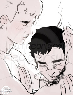 ~Support me on Patreon~I’m filling a bunch of specific requests for patrons who preordered my book, This Vacant Body :) Here’s a request for some Drarry, with Harry kissing Draco’s dark mark~