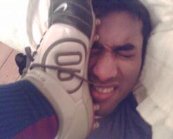 rugbysocklad:  Dont mess with the footy boots! ;-) 