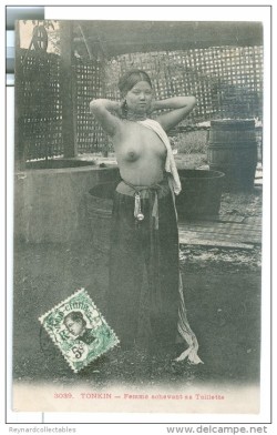 Vietnamese woman. Via Delcampe.   