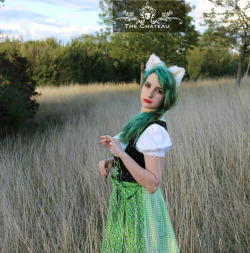 catgirlmanor:  Dandi, one of our newest fall kittens with her dirndl shoot to finish our Oktoberfest week! &lt;3 