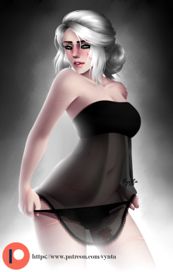 artbyvynta:    Hi guys!Here’s a little teaser of what my Patrons get. All my ŭ+ Patrons get this illustration of Ciri from The Witcher 3: Wild hunt in three different versions (Nude, panties only and clothed) in high resolution. They also get them