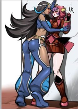 jadenkaiba:  Preview sketch/color of the “Secret Lovers” Shelly and Courtney from Pokemon ORAS   &lt; |D’‘‘‘