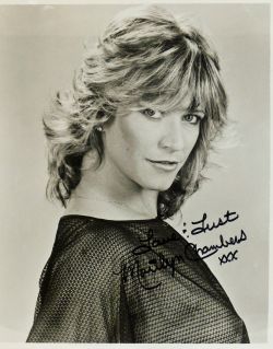 Autographed photo taken around the time of &ldquo;Marilyn Chambers&rsquo; Private Fantasies #2&rdquo; (1984). http://www.marilynchambersarchive.com/#!marilyn-chambers-private-fantasies-1-6/ctuk