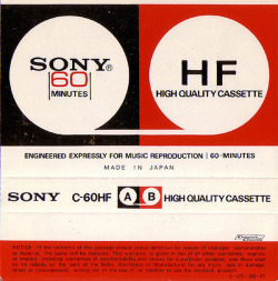 ilovetapehiss:  Sony® C-60HF High Quality Cassette